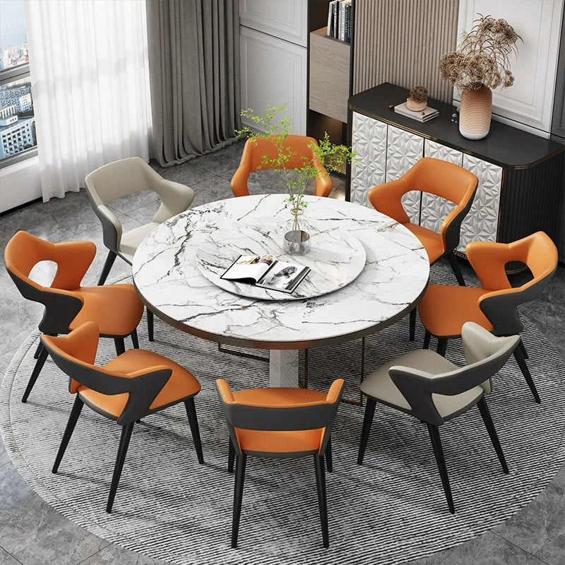 Italian Minimalist Dining Chair Modern Simple Home Chair Hotel Trendy Tech Fabric Makeup Chair Backrest Dining Table furniture