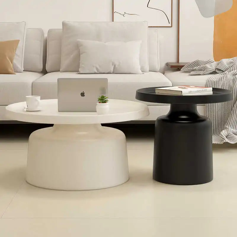Cream Apartment Nordic Coffee Table Living Room Small Apartment Simple Internet Celebrity Wrought Iron Modern Round Ma