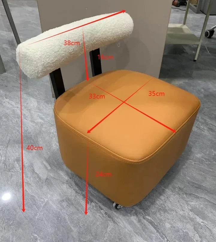 Household yo-stool simple shoe changing stool, backrest sofa pulley stool,  universal wheel rotating creative low stool