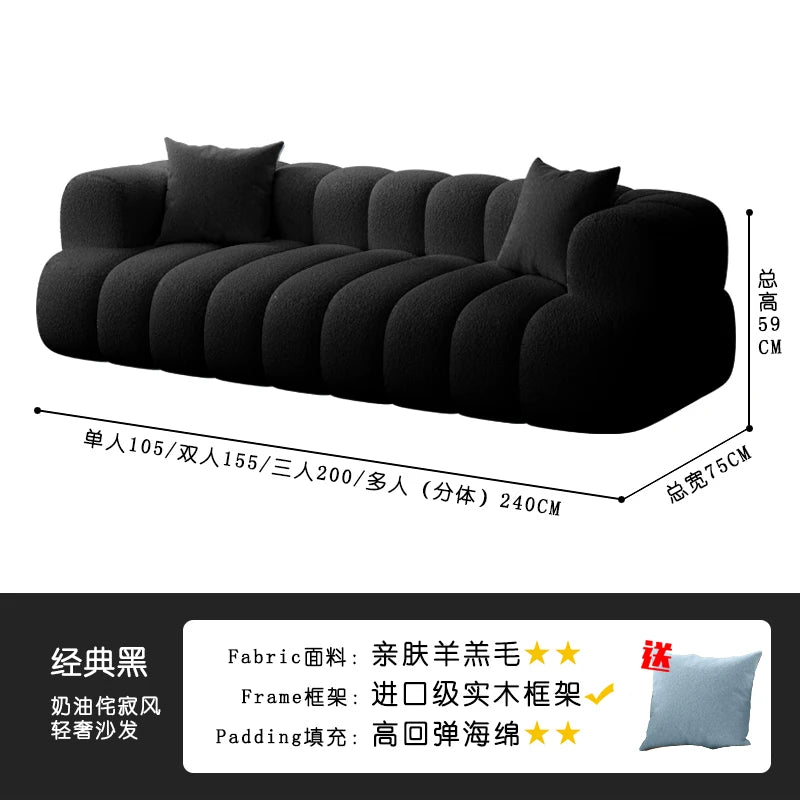 Soft Pillows Stylish European Modern Plush Reclining Sectional Sofa Comfortable Living Room Furniture Trendy Mueble Home Decor