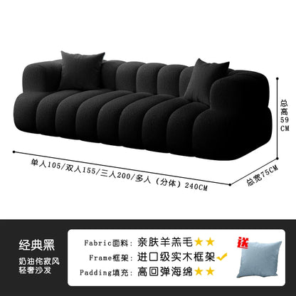 Soft Pillows Stylish European Modern Plush Reclining Sectional Sofa Comfortable Living Room Furniture Trendy Mueble Home Decor
