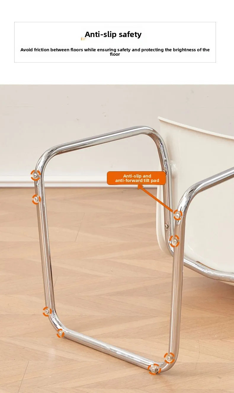 Nordic Modern Clear Acrylic Dining Chair Transparent Plastic Thickened Backrest Chair Simple Home Dining Room Furniture Design