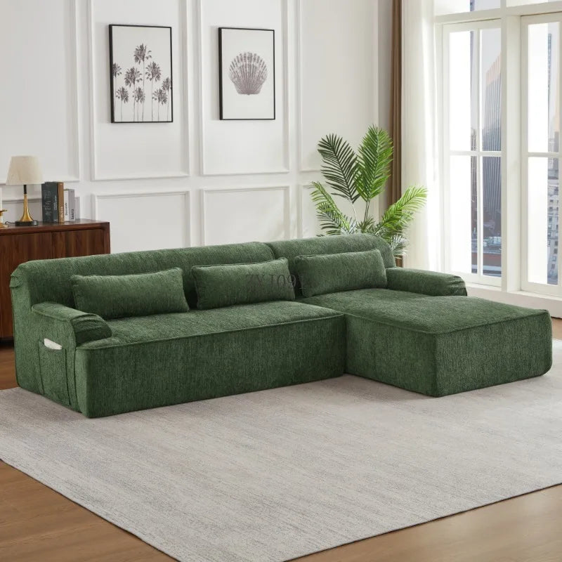L-shaped luxury cross-section oversized sofa, simple design, living room apartment reception comfortable sofa