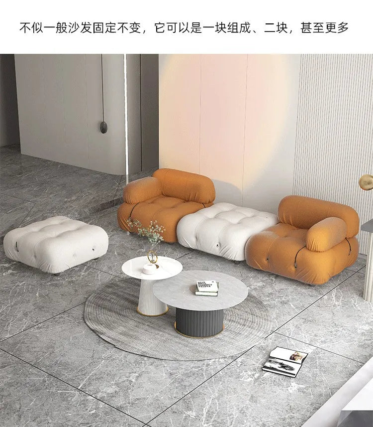 Modular Sofa Set Reclining Sectional Cube Chair Modern Minimalist Nordic Fabric Living Room Furniture for Home Decor Sofas