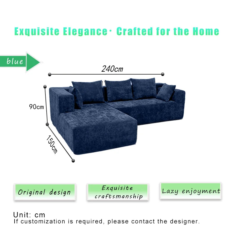 Foam Modular Vacuum Upholstery Reclining Chaise for Living Room Apartment Compact Fabric Sofa in Box Sponge Compressed Sofa Bed