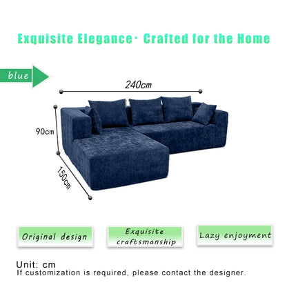 Foam Modular Vacuum Upholstery Reclining Chaise for Living Room Apartment Compact Fabric Sofa in Box Sponge Compressed Sofa Bed