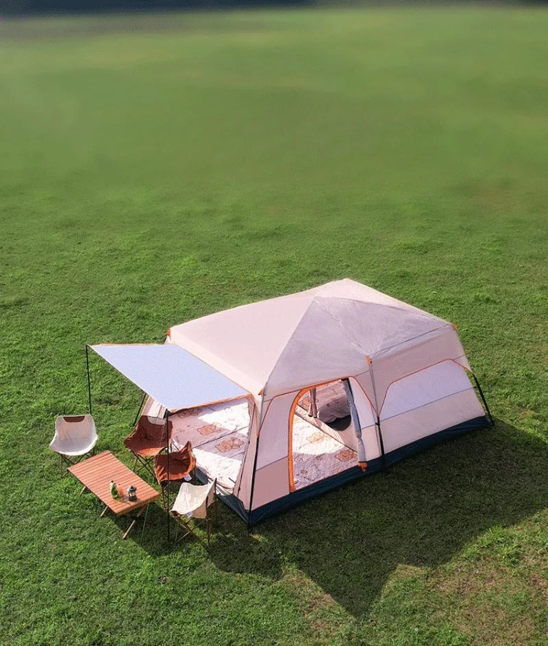 Sunshade Waterproof Tent Portable Wear Resistance Camping Tents Outdoor Stable Windproof Large Spaces Four Season Shelters