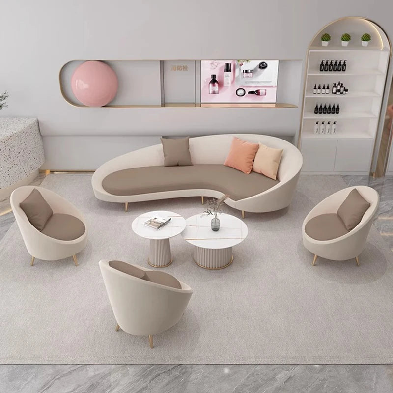 YXSF-04 Escritorio mobilier de bureau Commercial moderne réception canapé bureau canapé en cuir bureau canapé ensemble meubles