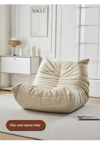 Cat Scratch Skin Sponge Caterpillar Sofa Lazy Velvet Small Apartment Living Room with Reclining Balcony Bedroom Single Sofa