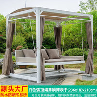 Outdoor Swing Garden Rocking Chair Wrought Iron Double Adult Balcony European Shaker Patio