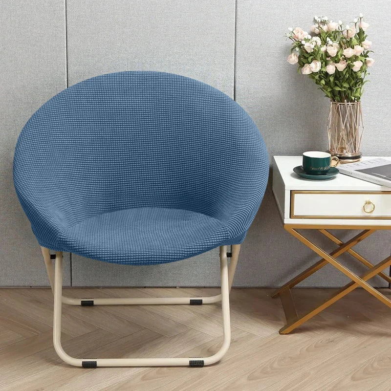 Comfortable Folding Chair Cover Cozy Moon Chair Relaxing Sun Chair Protector Stretchy Soft Cushion Portable Padded Seat Cover