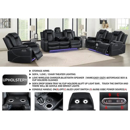 Home Theater Sofa Set - Comfortable Seating for Movie Nights and Entertainment - Luxe Design for Ultimate Leisure Experience