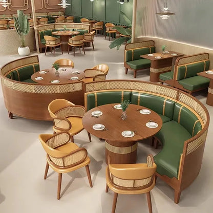 Card seat sofa cafe noodle shop western restaurant table and chair combination commercial