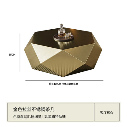 Minimalist diamond coffee table high-end small apartment hotel KTV special-shaped light luxury coffee table
