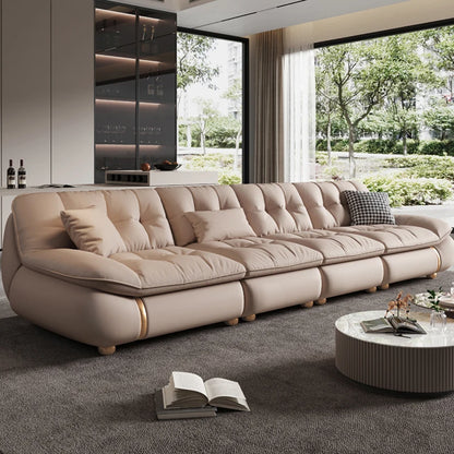 Aesthetic Classic Living Room Sofas White Real Leather Luxury Soft Sofa Lounge Lazy Modern Woonkamerbanken Furniture For Home