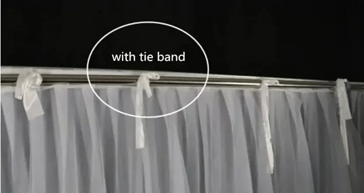 5M White Gauze Curtain Ceiling Decoration Wave Gauze Cloth with Light String Wedding Christmas Atmosphere Decoration Props