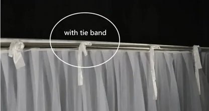 5M White Gauze Curtain Ceiling Decoration Wave Gauze Cloth with Light String Wedding Christmas Atmosphere Decoration Props