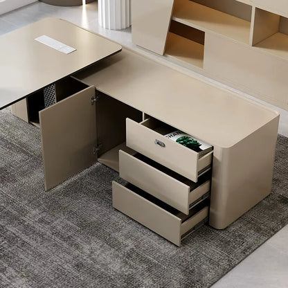 High Quality Boss Office Desk Modern Organizer Storage In Stock Computer Desks Minimalist European Escritorio Oficina Furniture