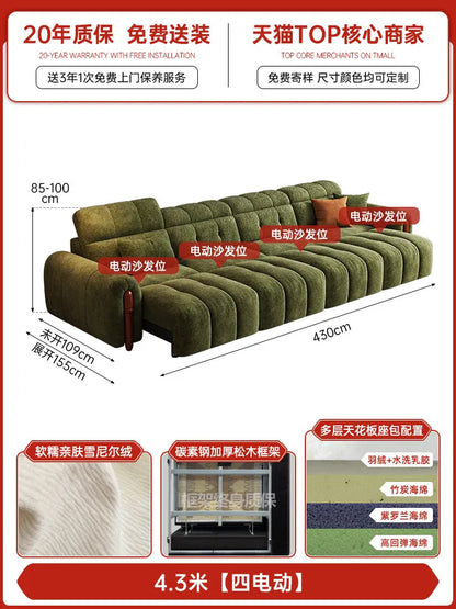 Extendeble Adults Electric Sofa Green Bed Loveseat Armchair Electric Sofas Floor Living Room Muebles Para El Hogar Furnitures