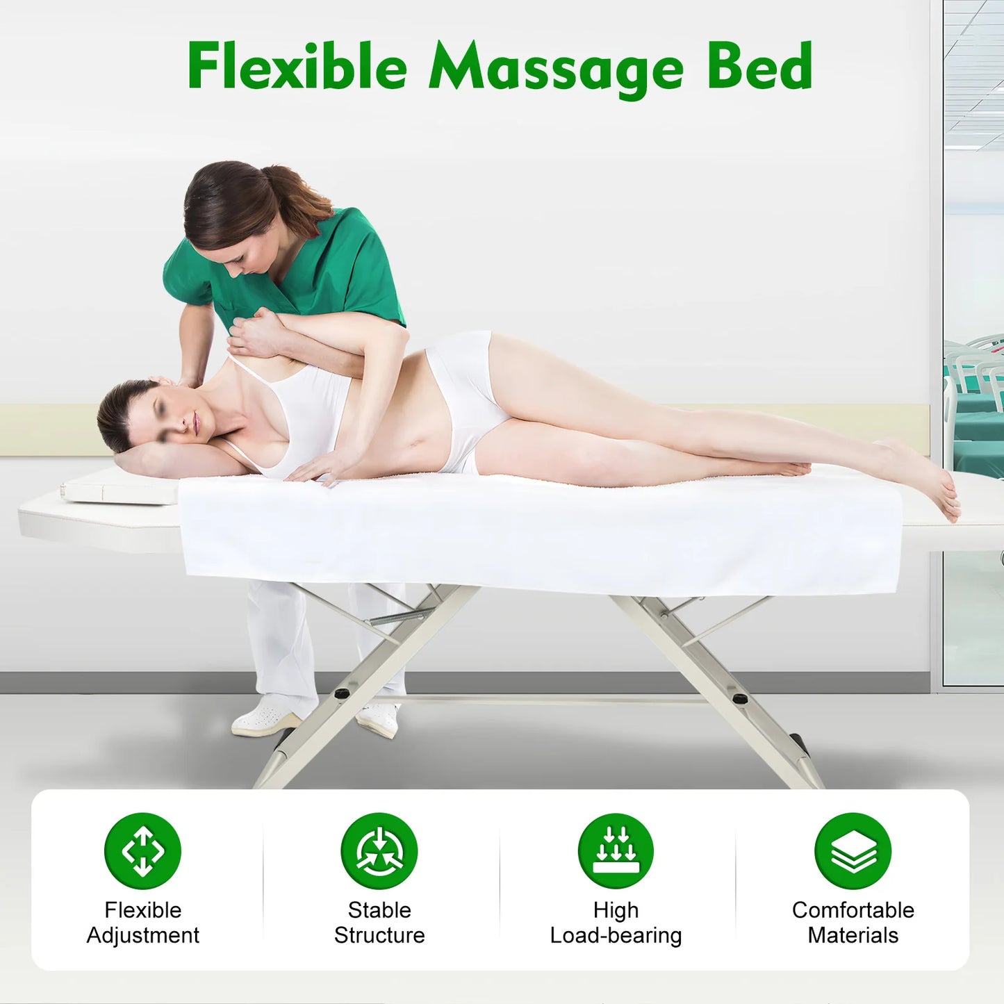 Portable Massage Bed Tattoo Chair 71in Adjustable Facial Table, Portable Massage Bed Tattoo Chair for Spa Beauty Esthetician