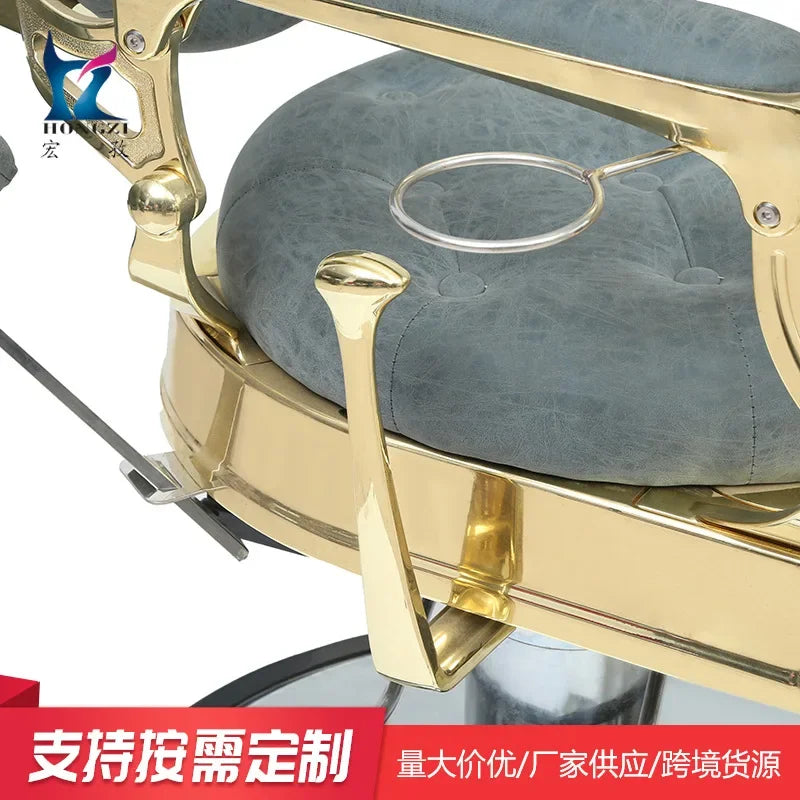WWAluminum Alloy Frame Haircut Barber Chair Can Be Lifted And Rotated To Put Down The Chair