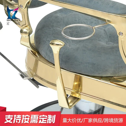 WWAluminum Alloy Frame Haircut Barber Chair Can Be Lifted And Rotated To Put Down The Chair