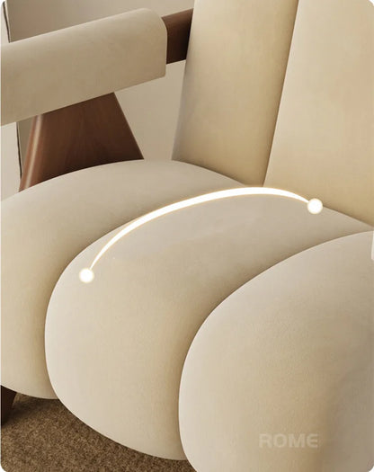Nordic Wood Living Room Chairs Modern Living Room Sofas Home Balcony Single Leisure Back Armchair Fabric Sofa Chair Furniture