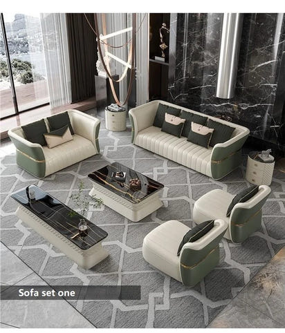 Light luxury leather sofa set living room modern split sofa lounge custom sofa set home living room sofa set furniture