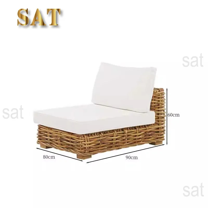 Outdoor sofa courtyard South East Asia wind B & B terrace Sun room Garden balcony Leisure area Sofa rattan furniture