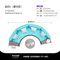 Outdoor sofa combination garden terrace leisure rattan circular courtyard outdoor open-air rattan chair sun room rattan sofa