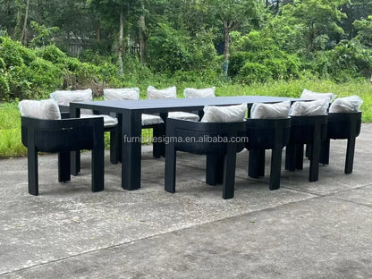 Sigma Designer Aluminum Furniture with Cushions Sofa Set Living Room Garden Patio Hotel Sectional Outdoor Sofa