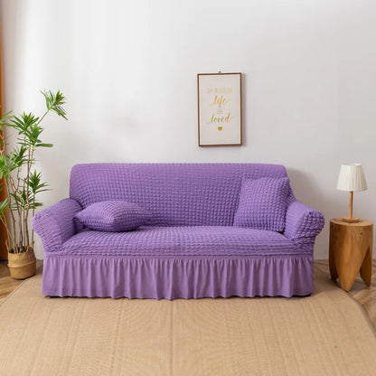 Fabric Skirt 2/3 Seater Sofa Cover 140-230cm Full Package Single Universal Elastic Sofa Slipcovers American Rustic Four Seasons