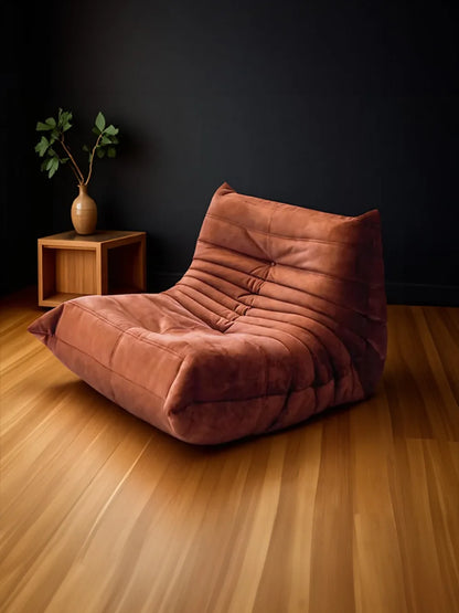 Lounge Bean Bag Chair for Adult Armless Lazy Floor Sofa Fireside Chair for Living Room Gaming Room Bedroom Soft Corduroy Couch