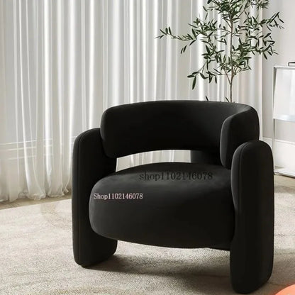 Negotiation Sofa Chair Living Room Furniture Sofas Cream Wind Balcony Single Sofa Nail Salon Beauty Salon Reception Lounge Area