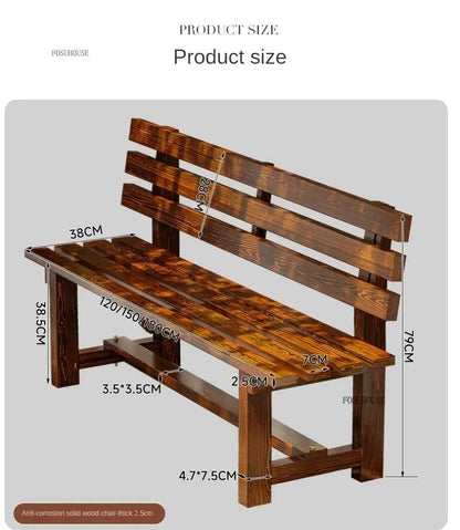 Chaises de jardin d'extérieur en bois antiseptique, banc de cour, villa, chaises de loisirs avec dossier, mobilier d'extérieur, balcon de maison, chaises longues Y