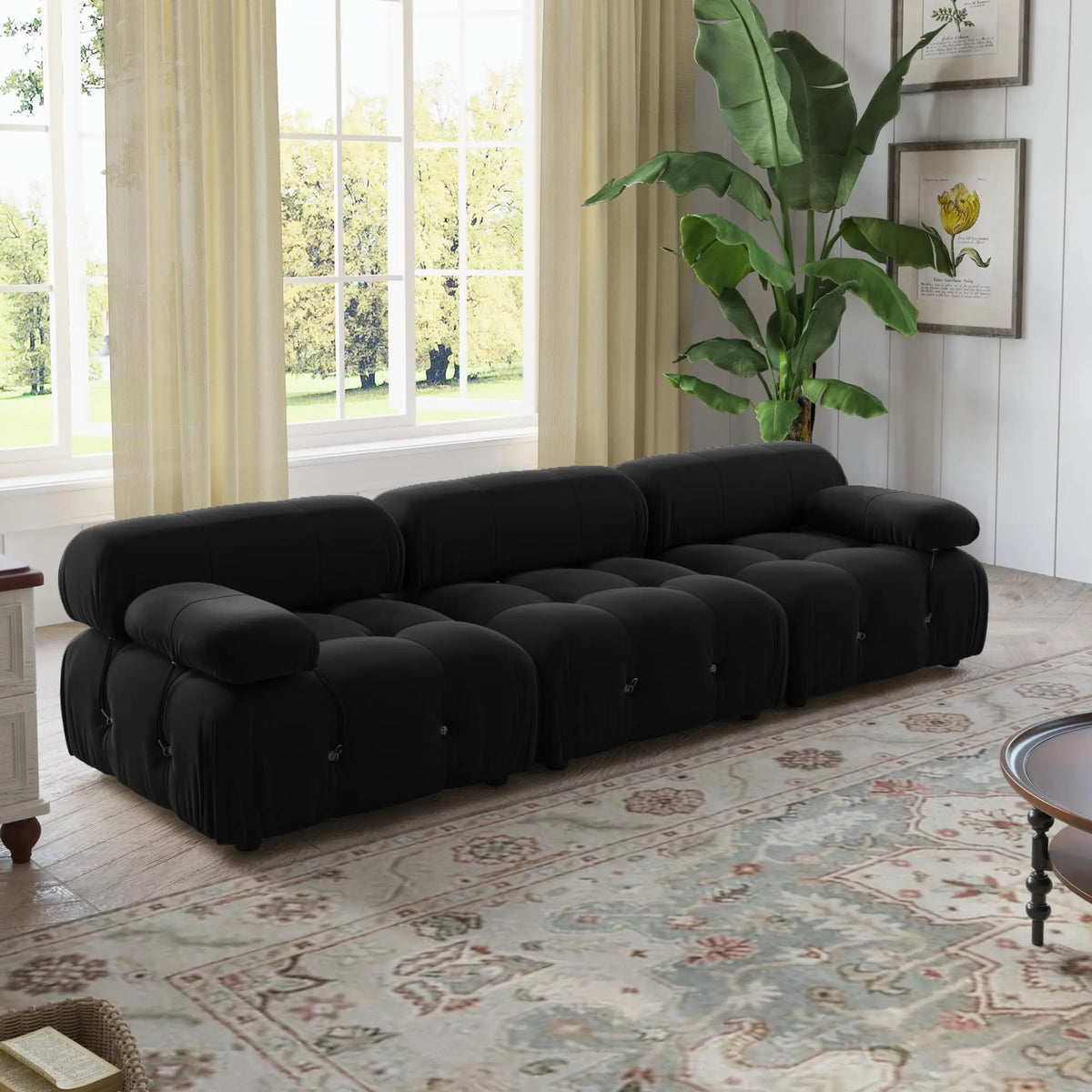 Living Room Furniture Mario Bellini Modern Nordic L Shape 3 4 5 6 7 Seater White Velvet Modular Sectional Sofa Couch Set