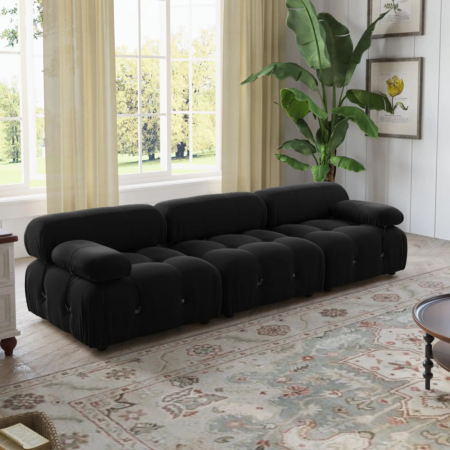 Living Room Furniture Mario Bellini Modern Nordic L Shape 3 4 5 6 7 Seater White Velvet Modular Sectional Sofa Couch Set