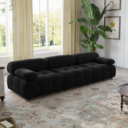 Living Room Furniture Mario Bellini Modern Nordic L Shape 3 4 5 6 7 Seater White Velvet Modular Sectional Sofa Couch Set