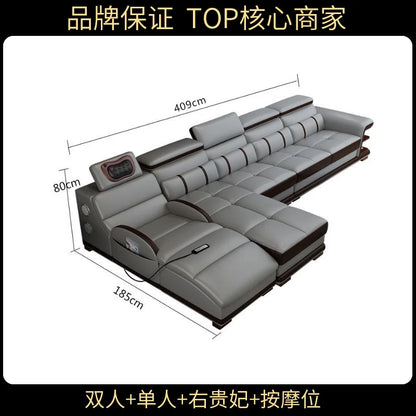 Multifunction Apartment Sofas Recliner Luxury Massage Comfortable Sofas Leather Electric Canape Salon De Luxe Home Furniture