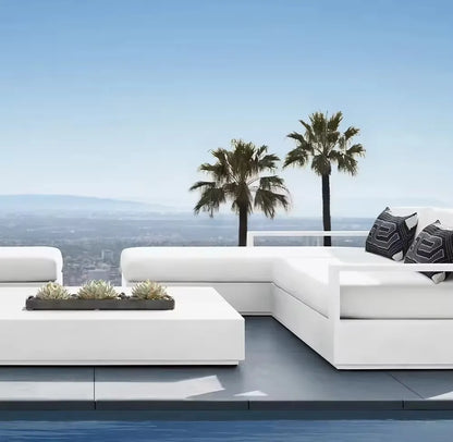 Outdoor Garden Sofa Hotel Aluminum Alloy Sofa Set Outdoor Courtyard Sunscreen Waterproof Furniture