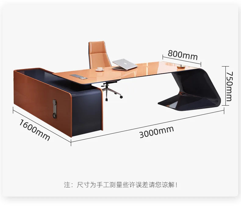 Fashionable Creative Office Desk Light Luxury Supervisor Manager Office Desk Accent Art Office Furniture Der Schreibtisch XYOD