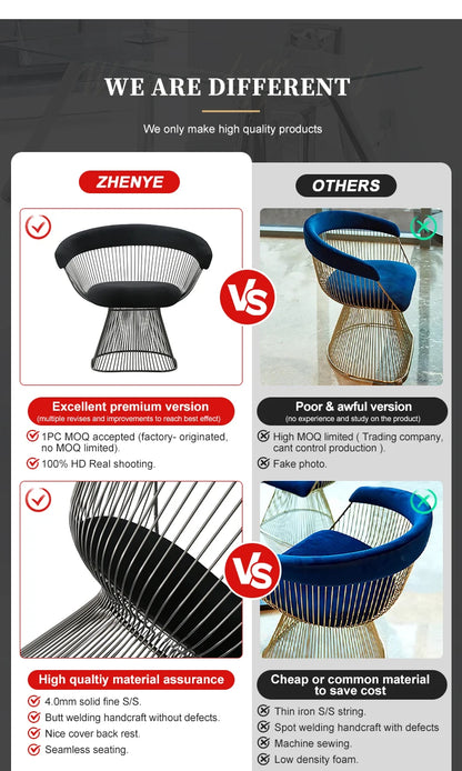 Classical Black Stainless Steel Velvet Upholstery Modern Living Room Single Sofa Chair Designer Lounge Chair Armchair