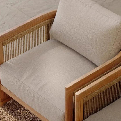 Reception Outdoor Garden Sofas Living Room Simple Backrest Modern Garden Sofas Homestay Wood Furniture Sofá Jardín MHHYSF