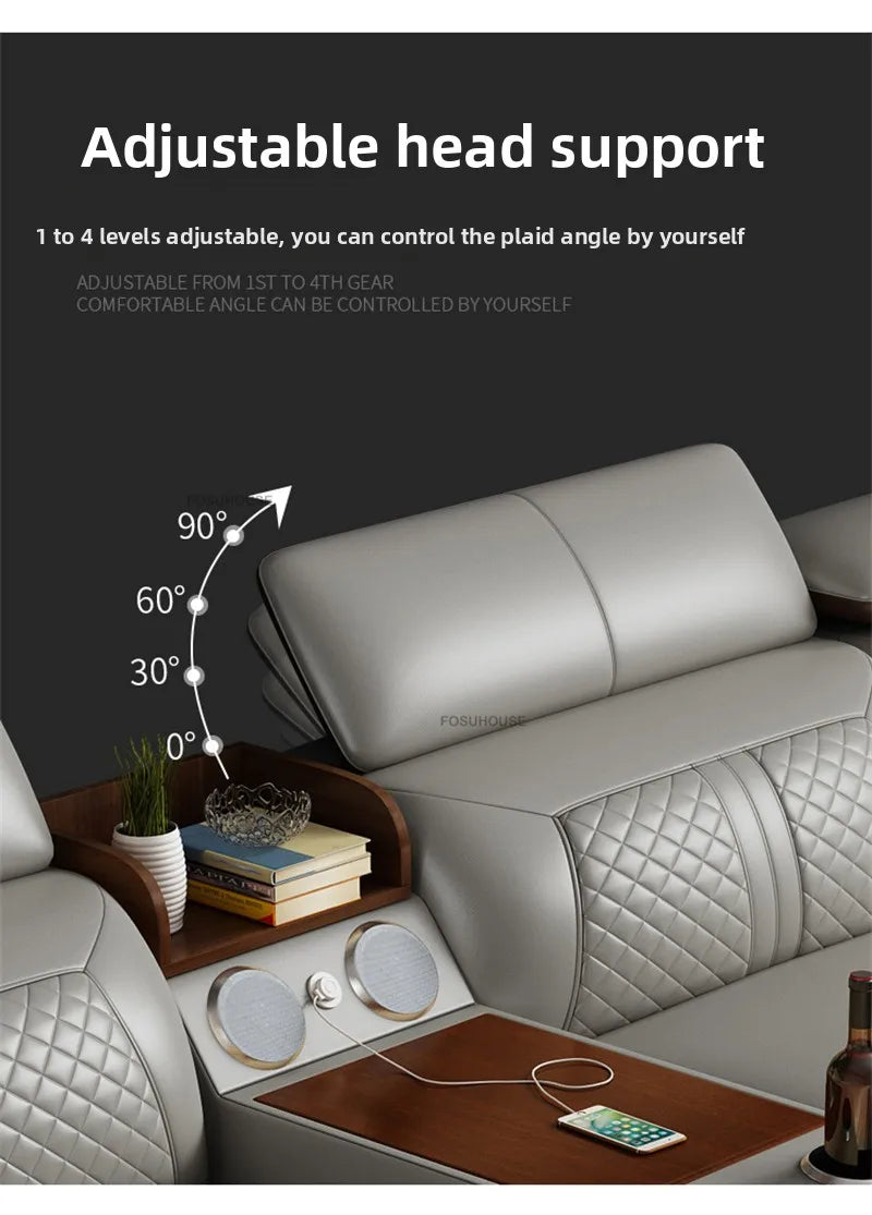 Italian Light Luxury Living Room Sofas Combination Nordic Double Sofas for Living Room Home Furniture Designer Leather Back Sofa