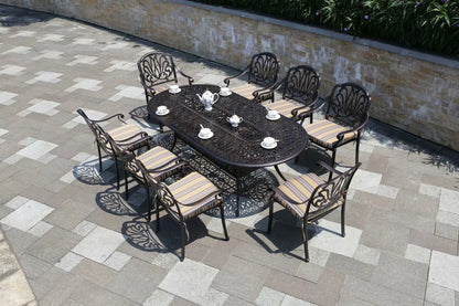 Patio Outdoor Furniture Cast Aluminum Chairs and Table Garden Metal Dining Sets Balcony Leisure Furniture Barbecue
