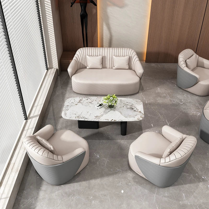 LMM negotiates business office sofa table and chair combination for business reception