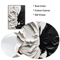 Large Black and White Abstract Poster Abstract Texture Prints Canvas Painting Modern Bedroom Canvas Painting Home Room Decor