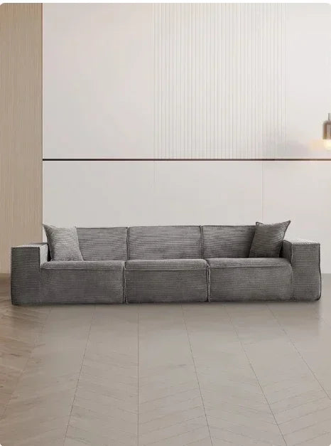 Italian minimalist vacuum sponge compression sofa modern simple corduroy small apartment living room tofu block sofa furniture