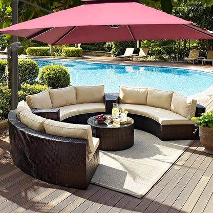 Outdoor rattan sofa courtyard open-air combination seat imitation rattan outdoor garden leisure balcony