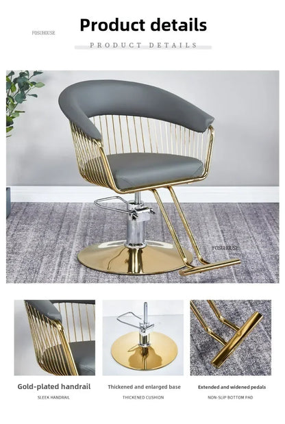 High end, stainless steel, dining chair, single sofa chair designer